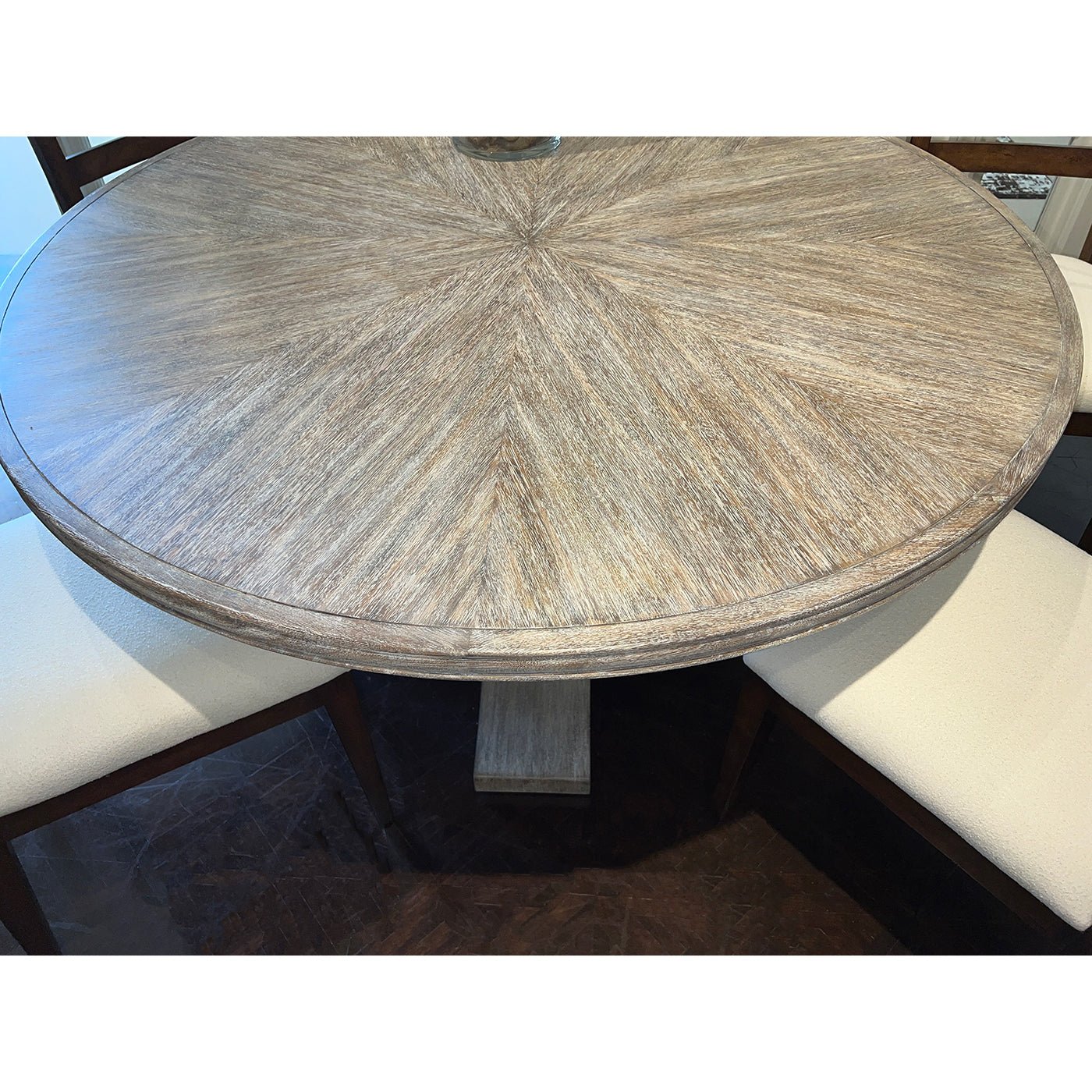 Rustic Round Dining Table - English Georgian America