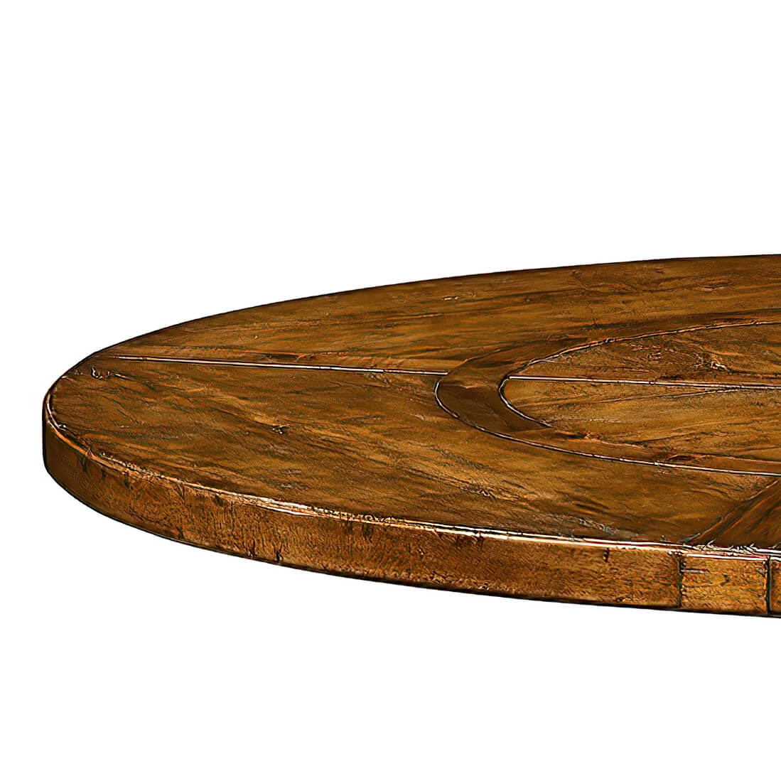 Rustic Round Dining Table - Walnut - English Georgian America