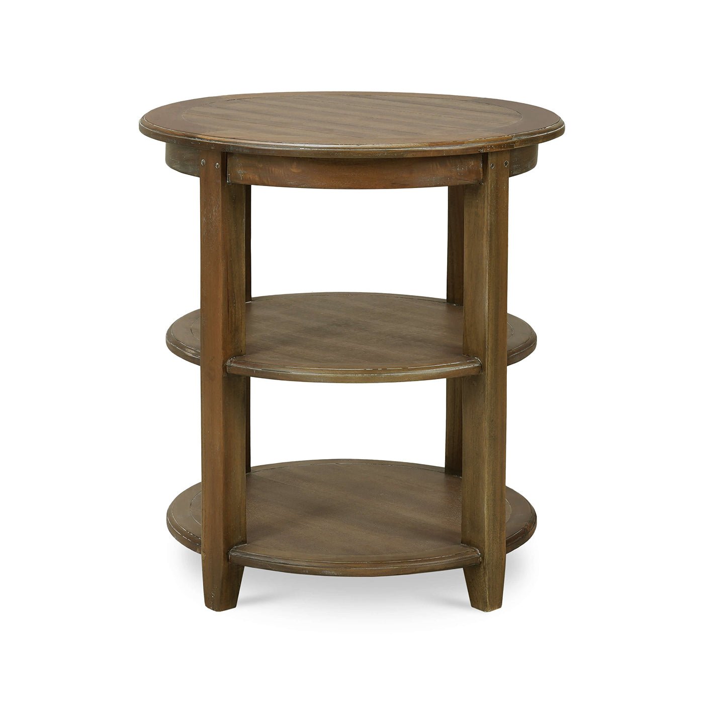 Rustic Round End Table - English Georgian America