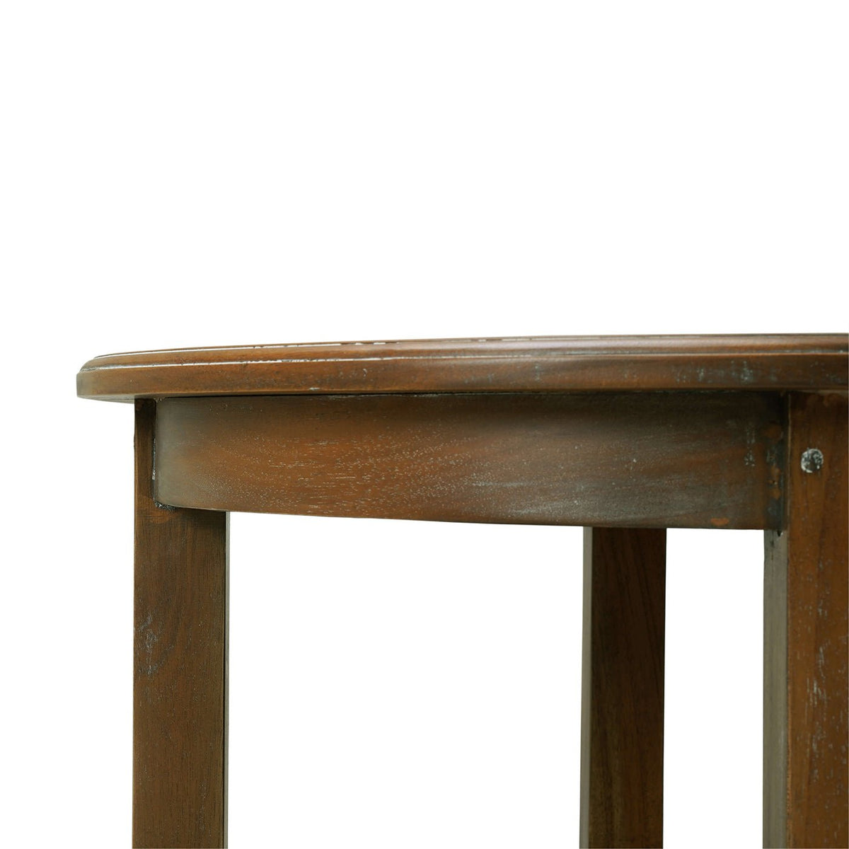 Rustic Round End Table - English Georgian America