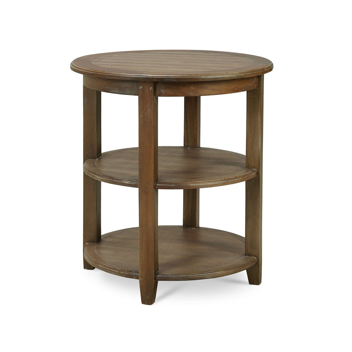Rustic Round End Table - English Georgian America