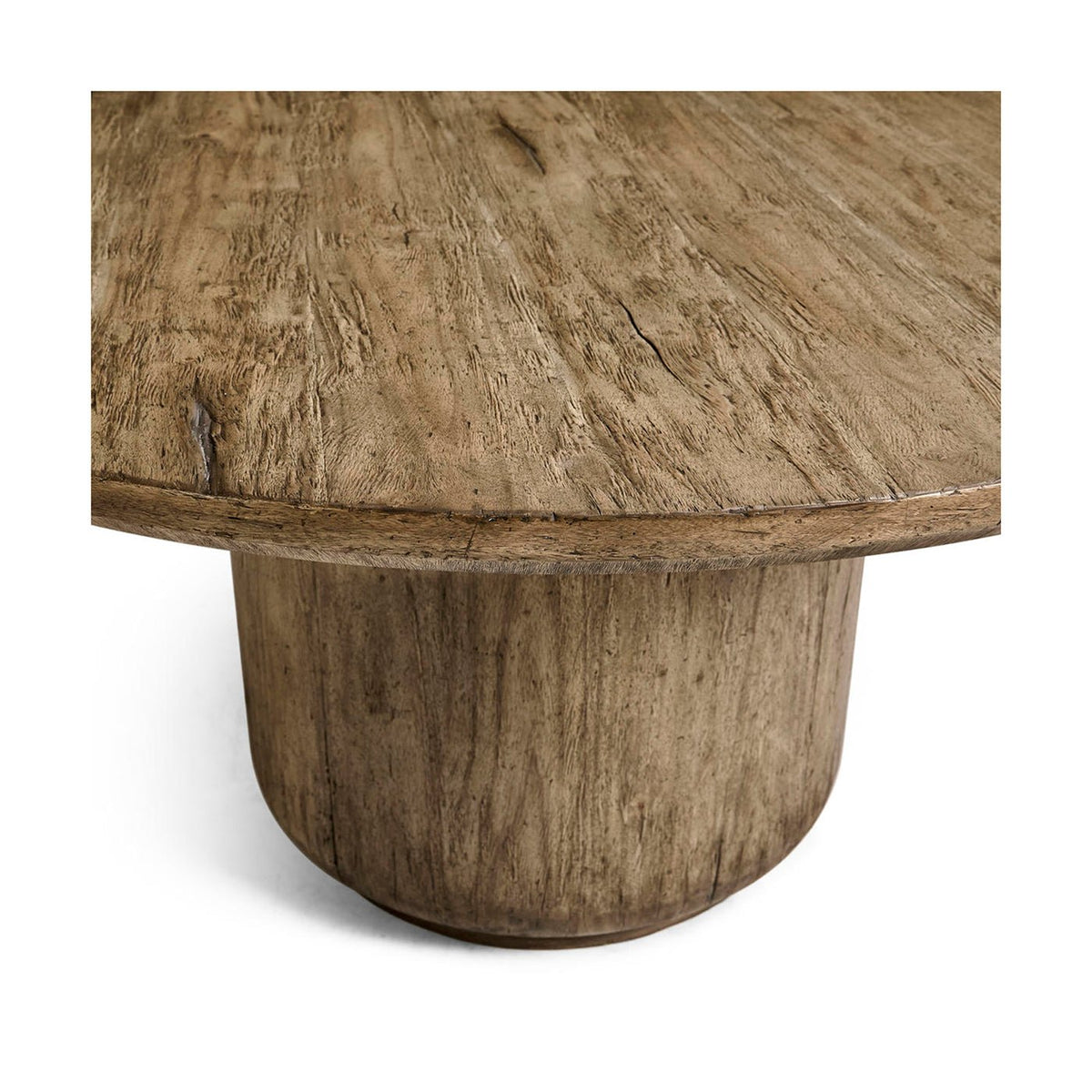 Rustic Round Pedestal Dining Table - English Georgian America