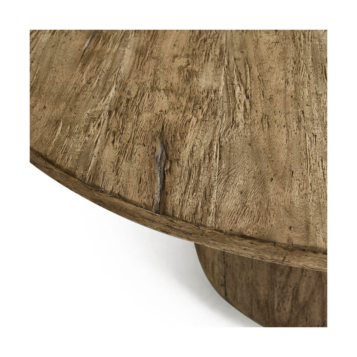 Rustic Round Pedestal Dining Table - English Georgian America