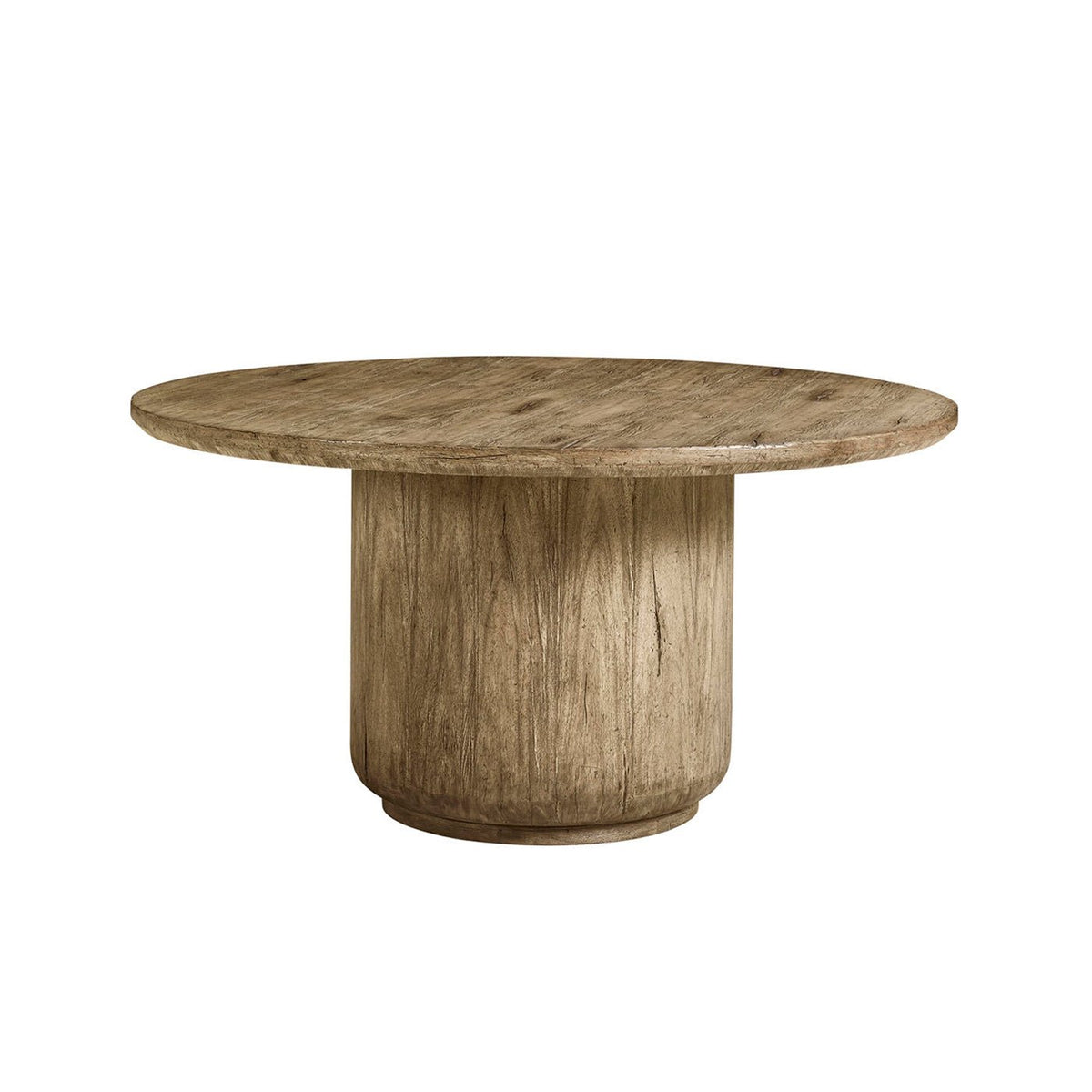 Rustic Round Pedestal Dining Table - English Georgian America