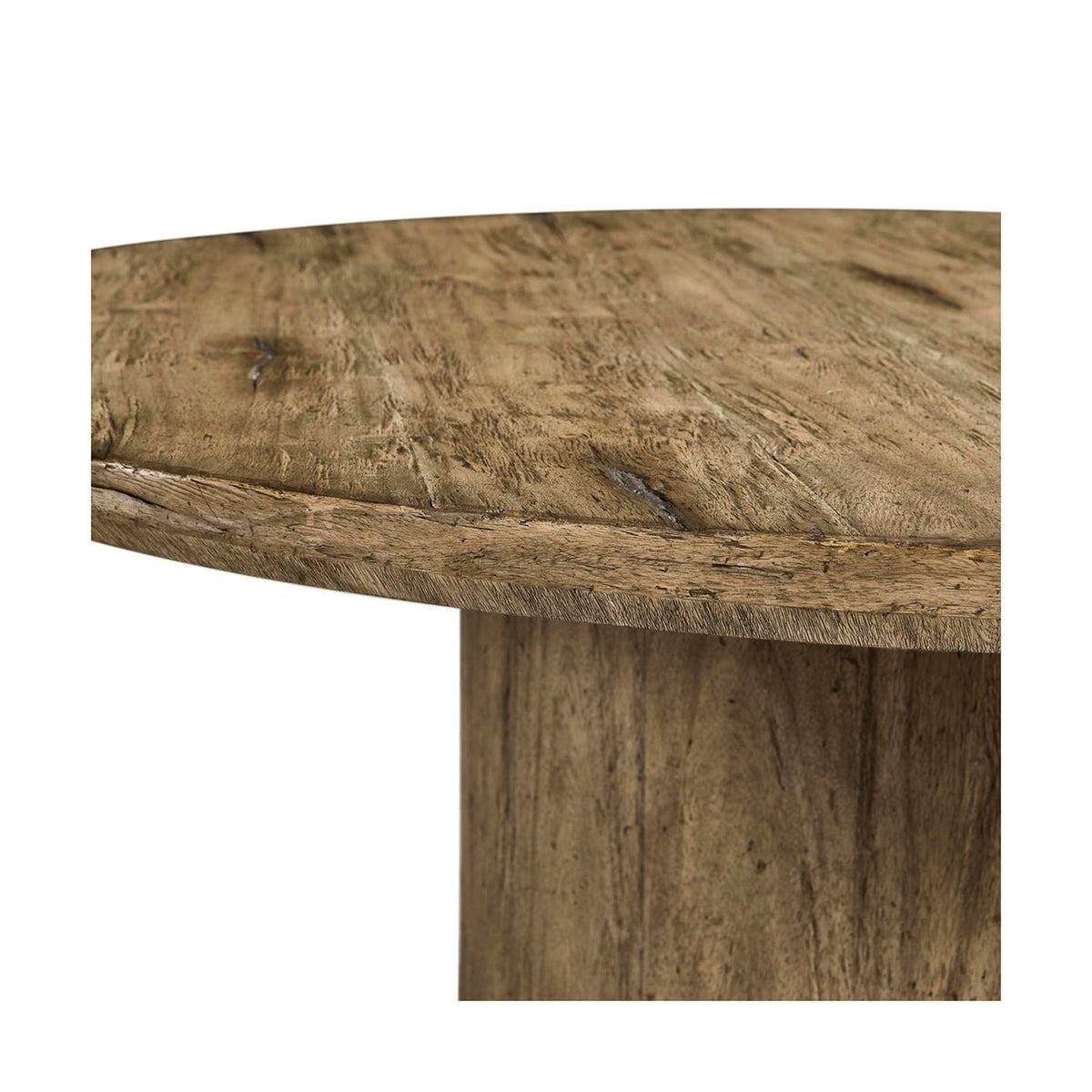 Rustic Round Pedestal Dining Table - English Georgian America