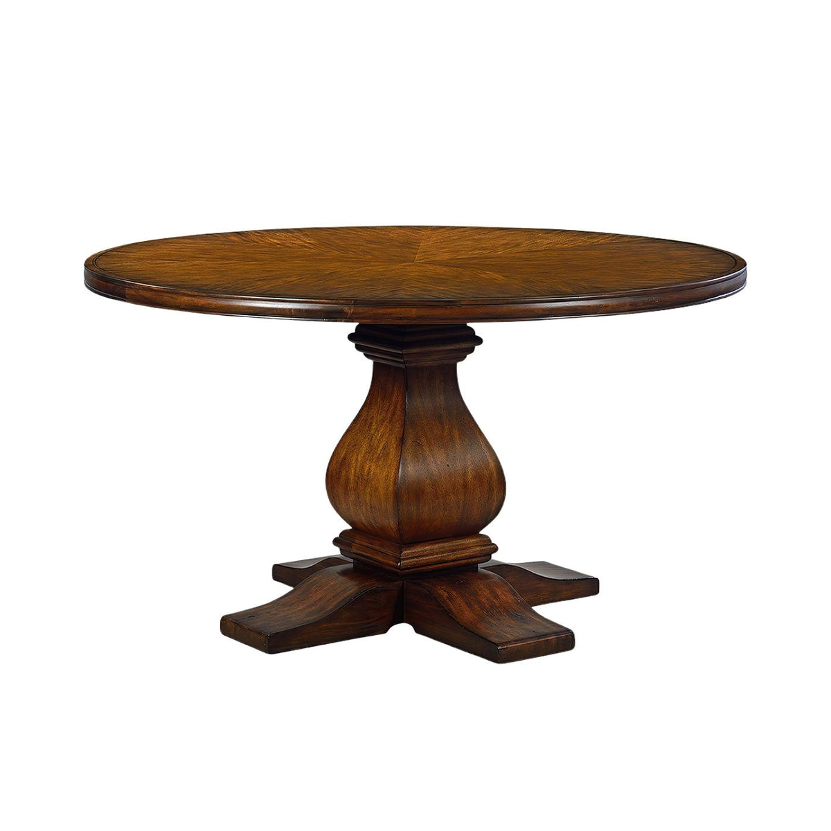 Rustic Round Wood Dining Table - English Georgian America