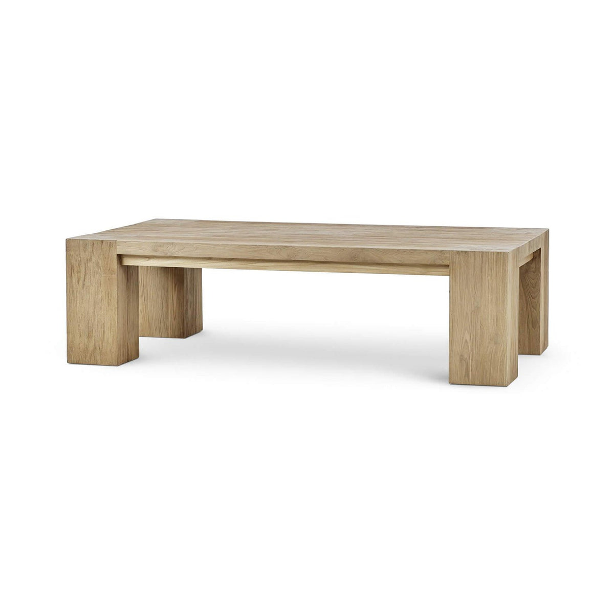Rustic Scandinavian Teak Coffee Table - English Georgian America