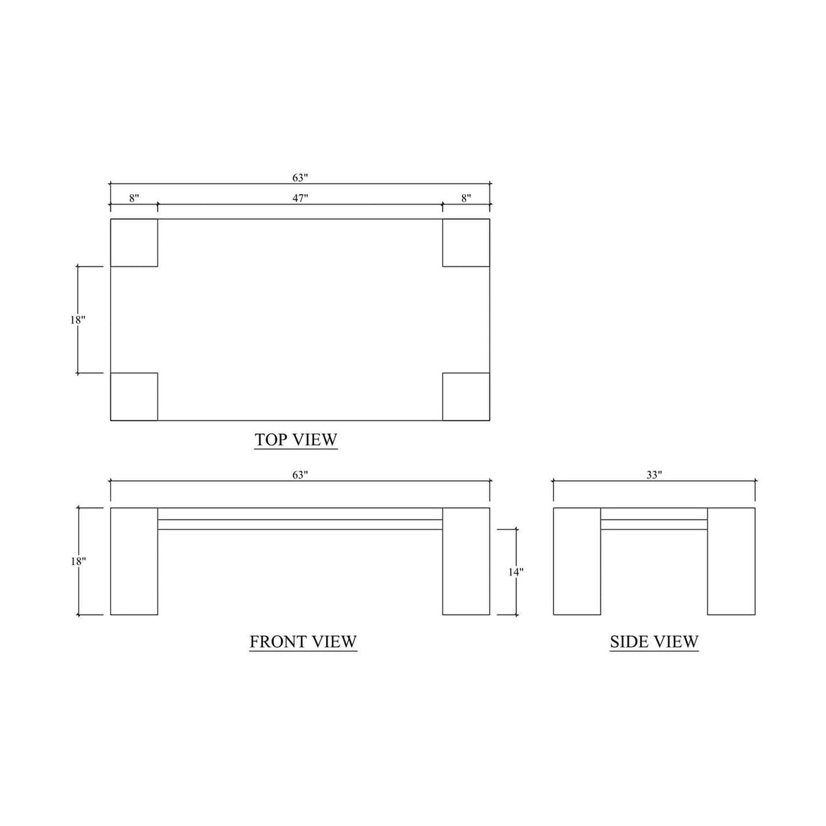 Rustic Scandinavian Teak Coffee Table - English Georgian America