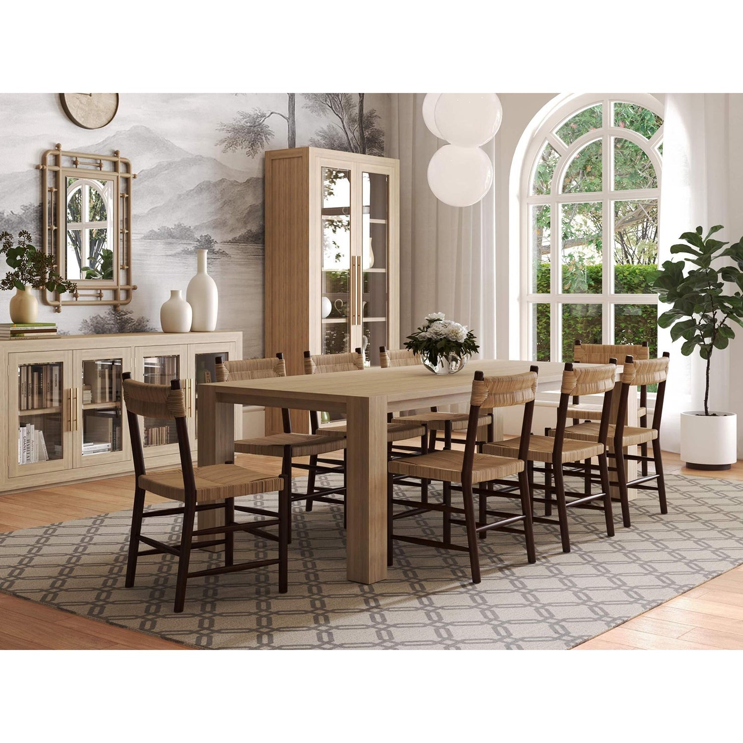Rustic Scandinavian Teak Dining Table - English Georgian America