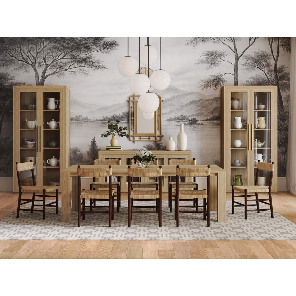 Rustic Scandinavian Teak Dining Table - English Georgian America