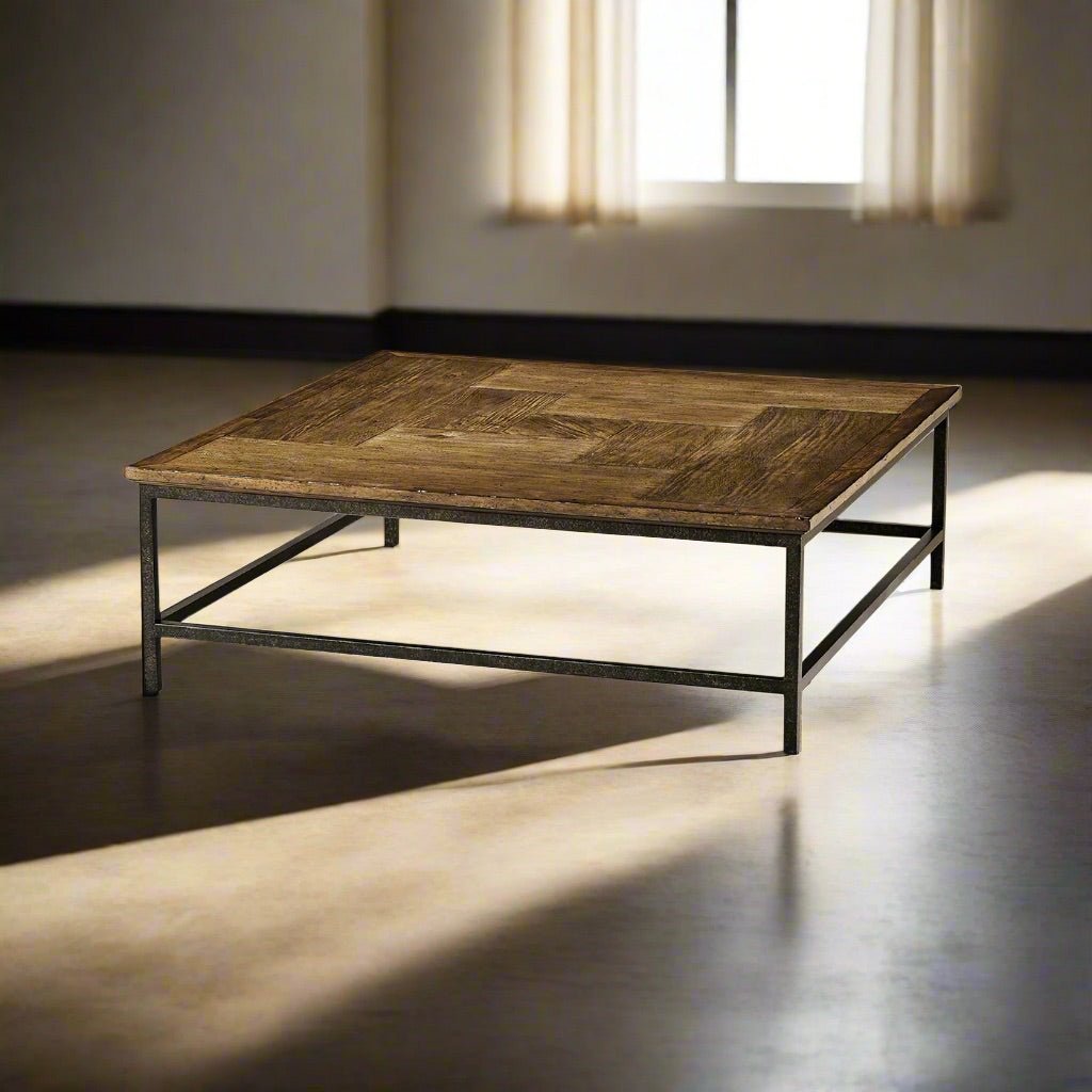 Rustic Square Coffee Table - English Georgian America