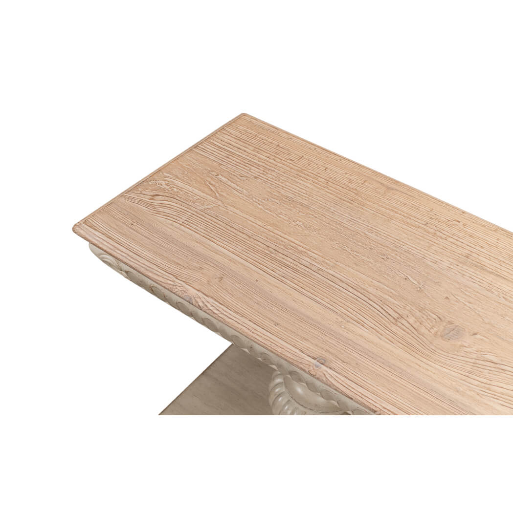 Rustic Stone Gray Console Table - English Georgian America