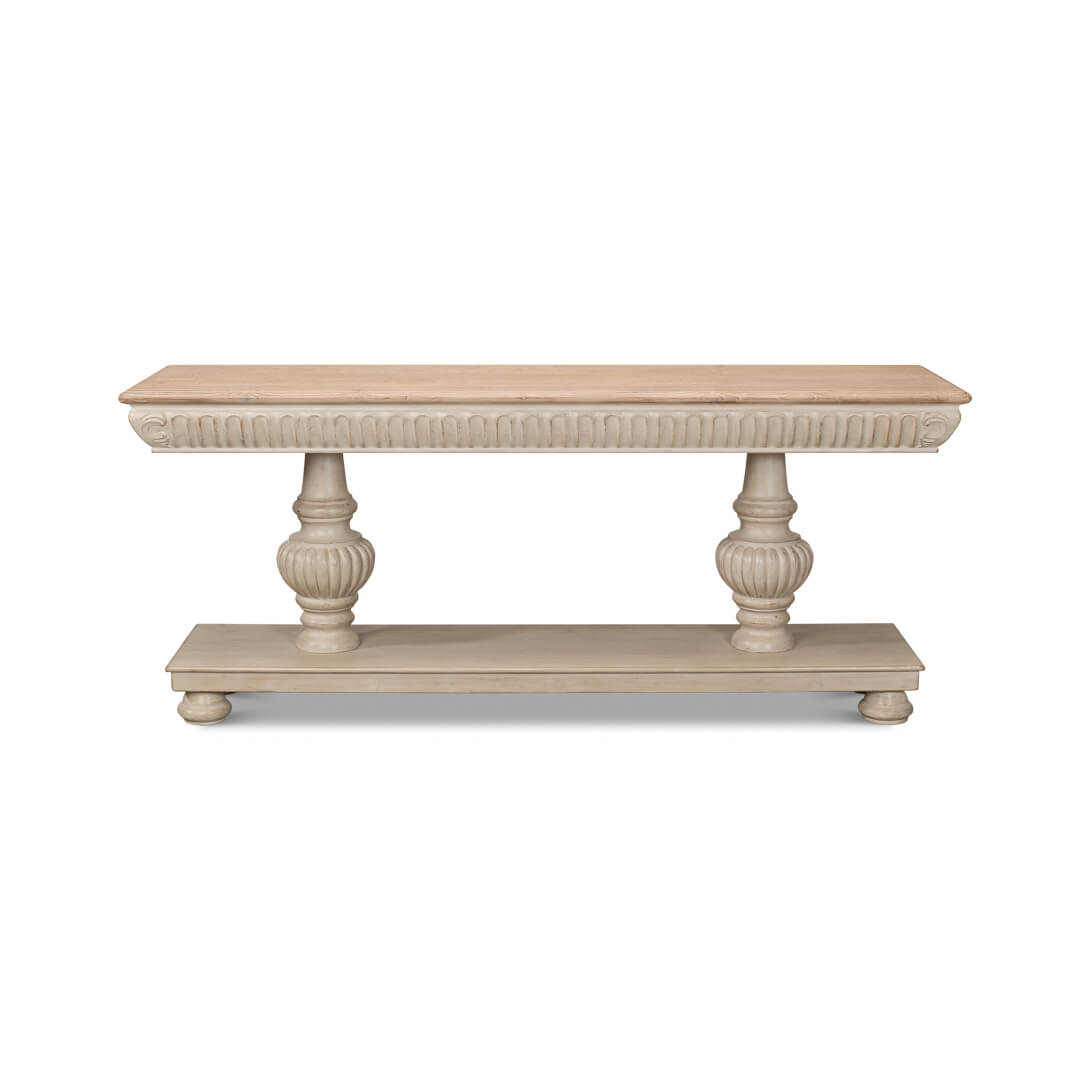 Rustic Stone Gray Console Table - English Georgian America