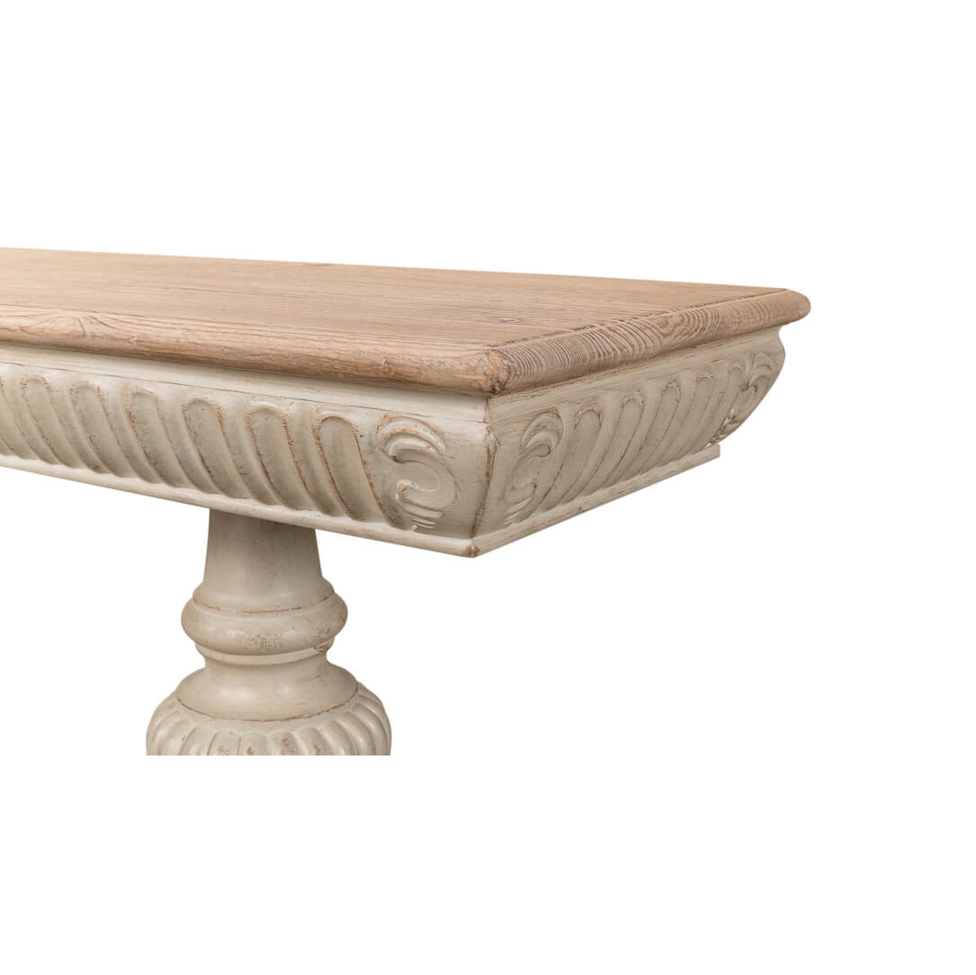 Rustic Stone Gray Console Table - English Georgian America