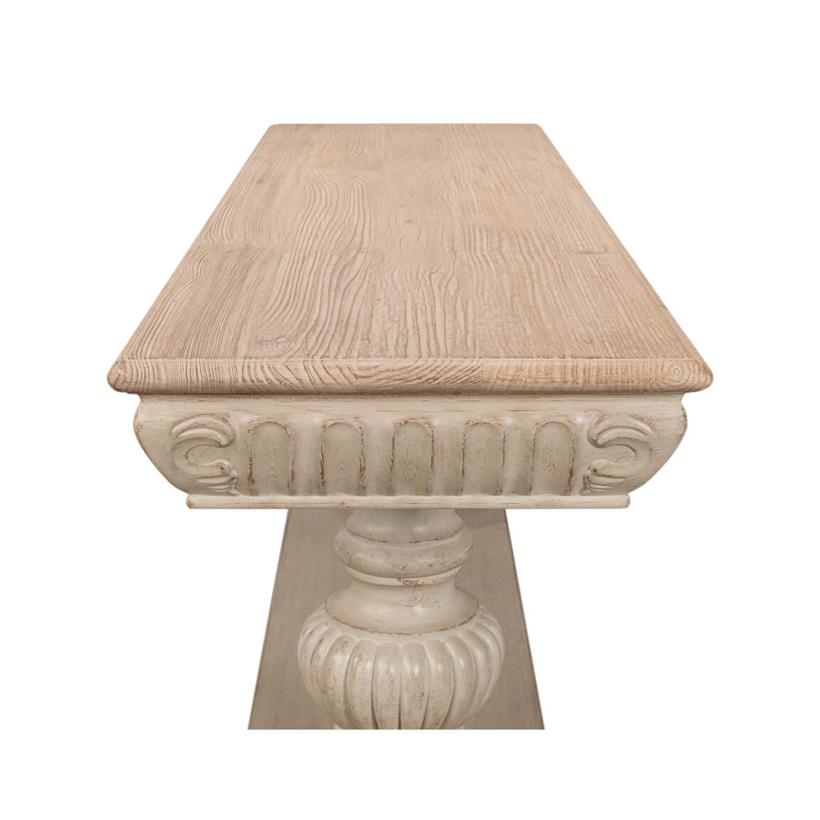 Rustic Stone Gray Console Table - English Georgian America