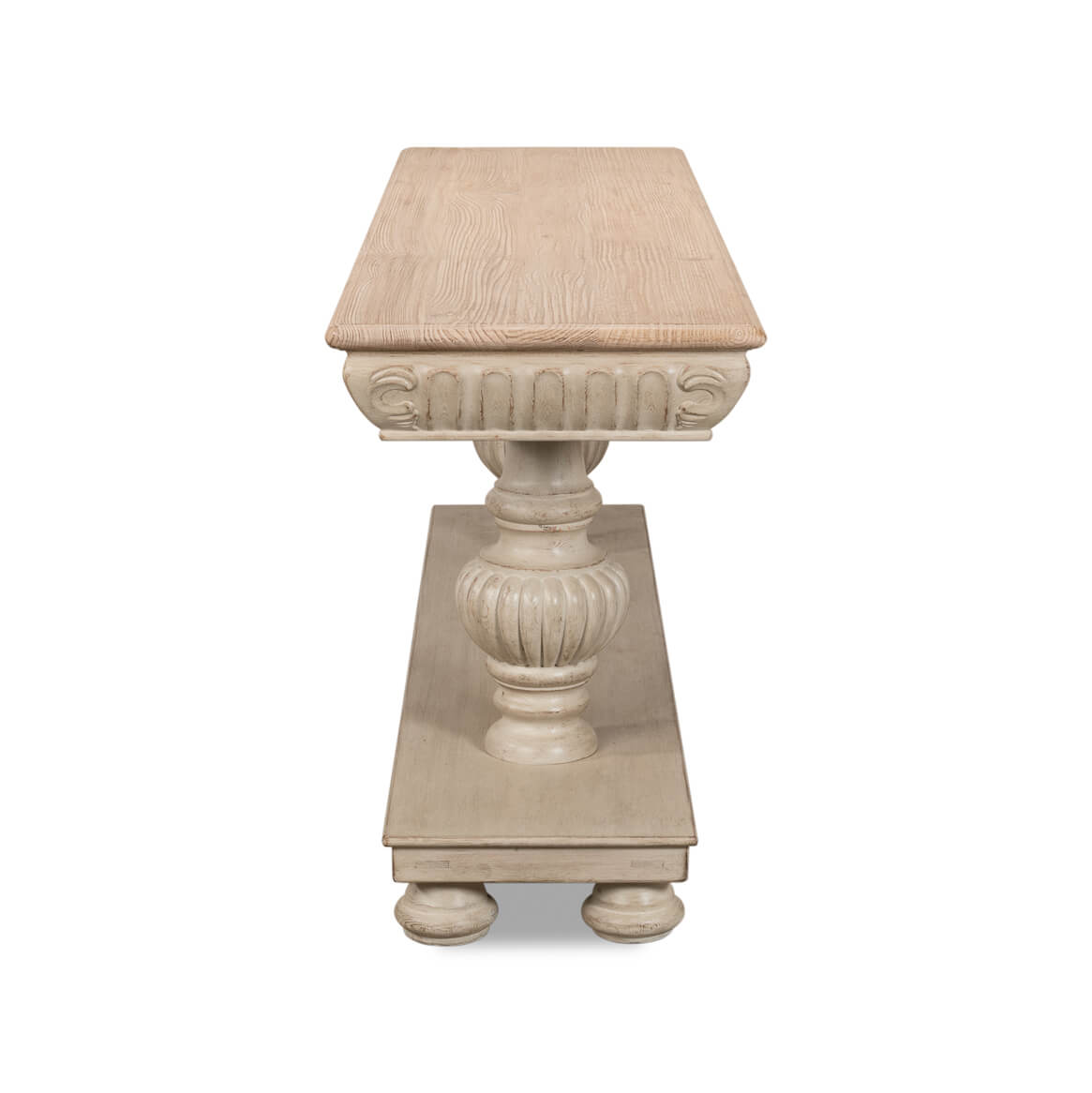 Rustic Stone Gray Console Table - English Georgian America