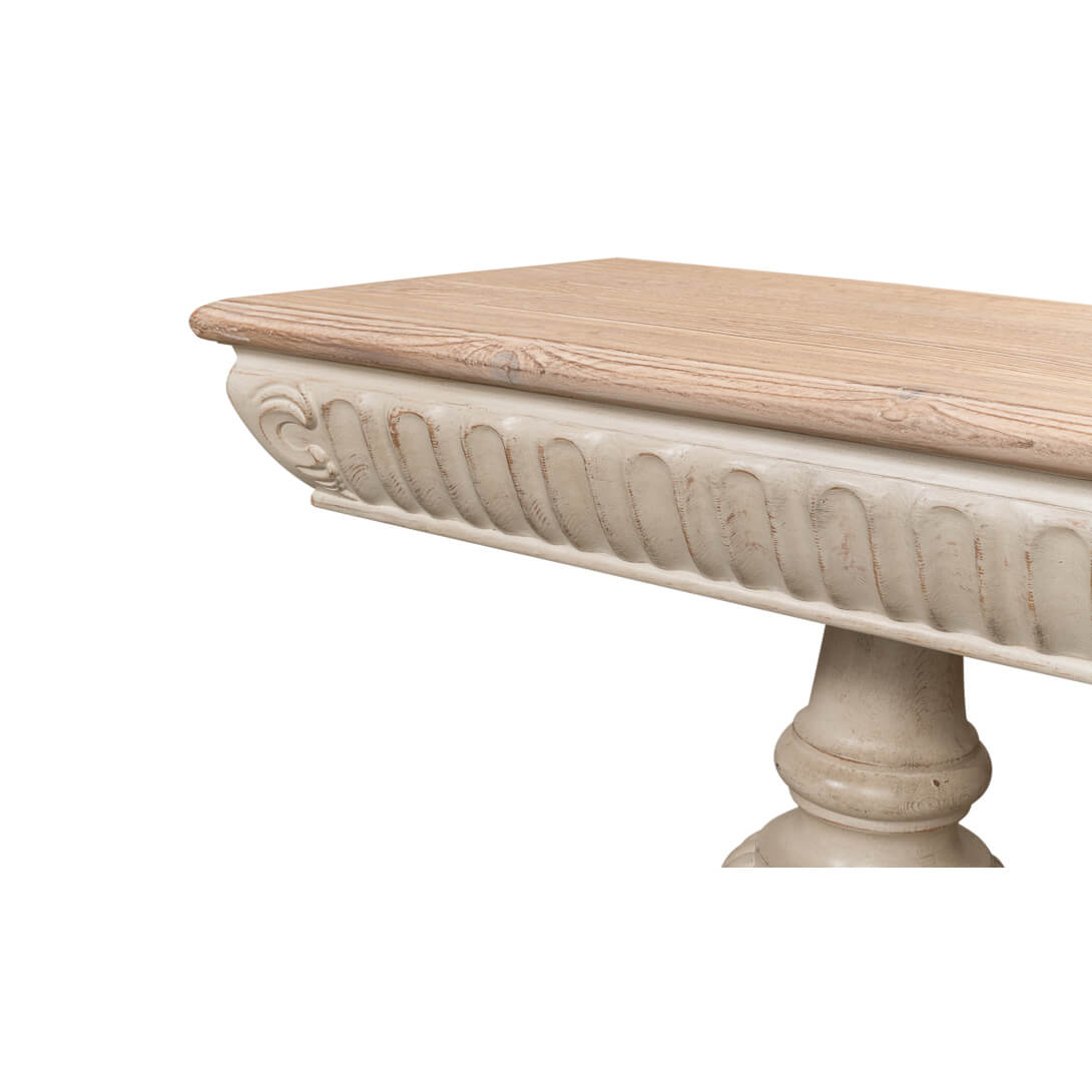 Rustic Stone Gray Console Table - English Georgian America