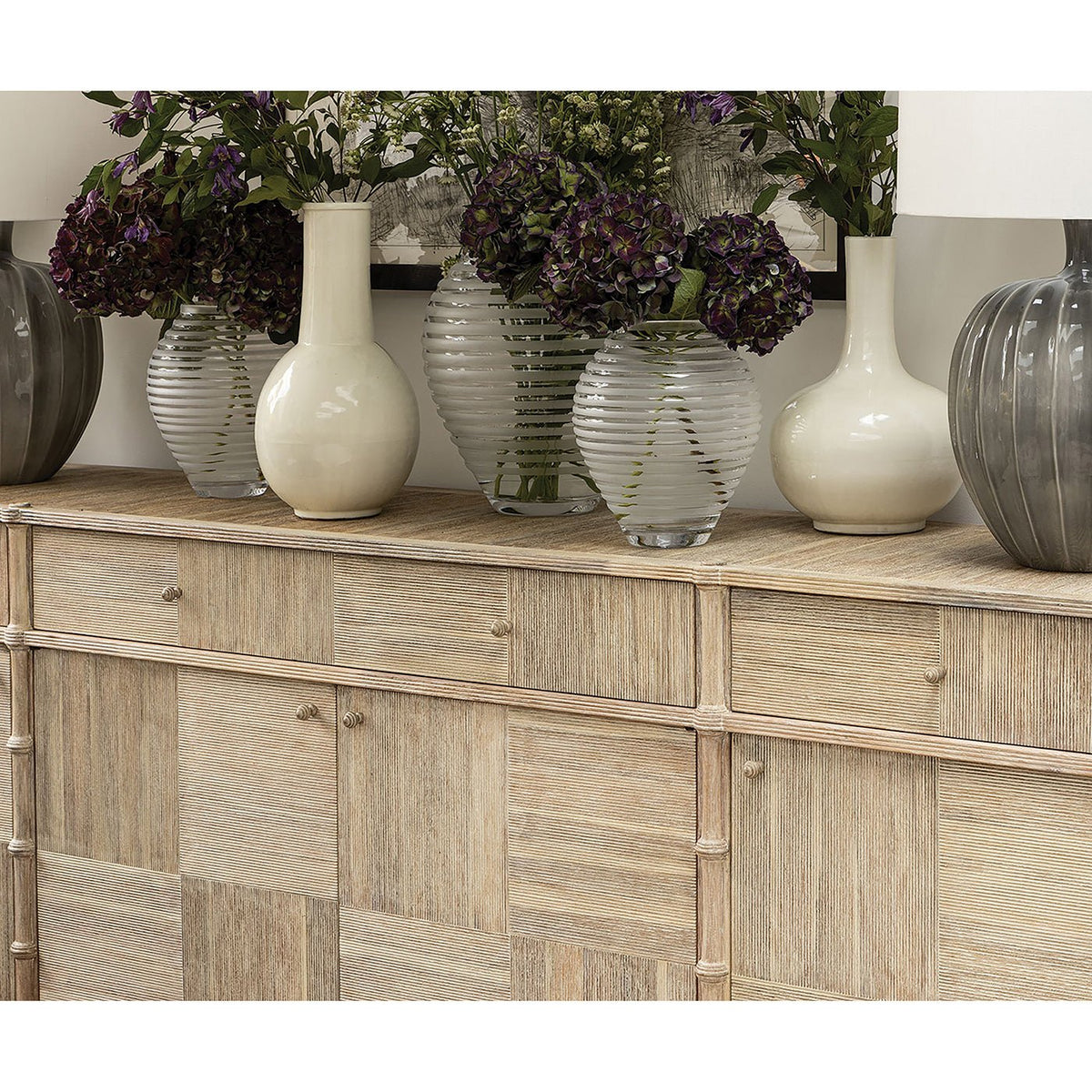 Rustic Washed Buffet Sideboard - English Georgian America