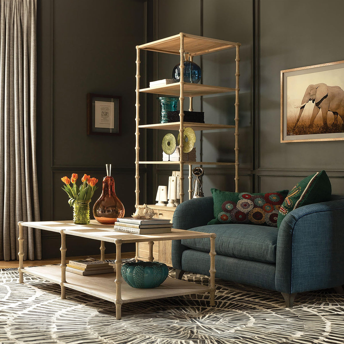 Rustic Washed Etagere - English Georgian America