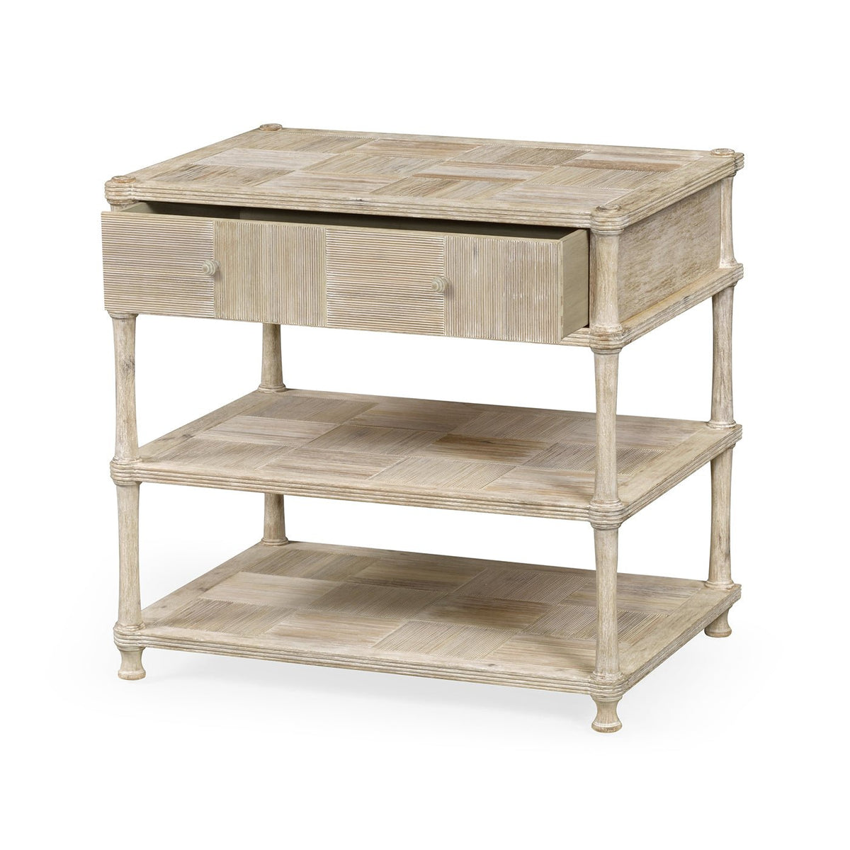 Rustic Washed Nightstand - English Georgian America