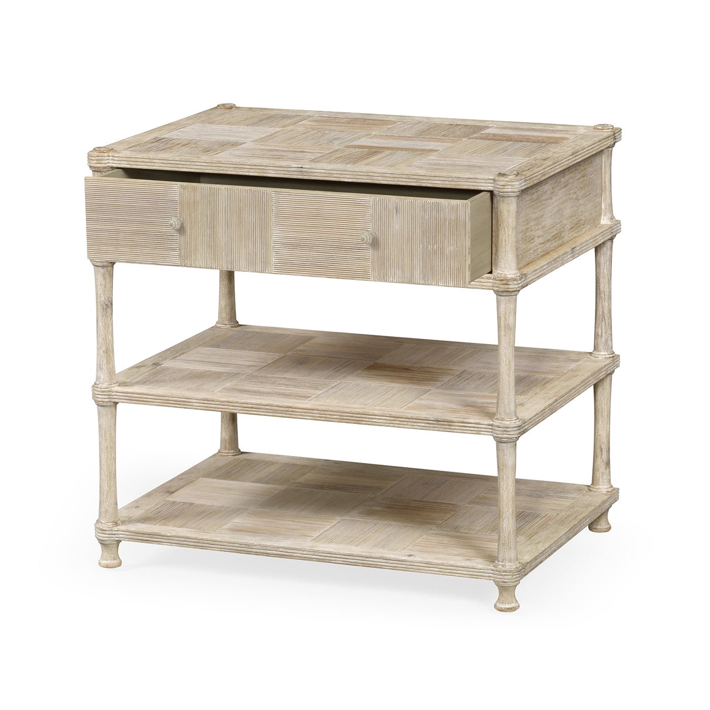 Rustic Washed Nightstand - English Georgian America