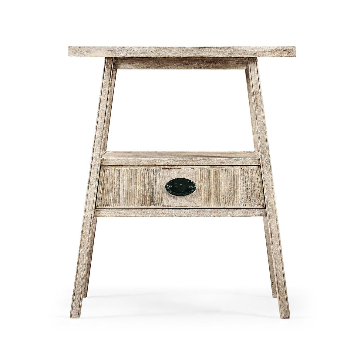 Rustic Washed Oval End Table - English Georgian America
