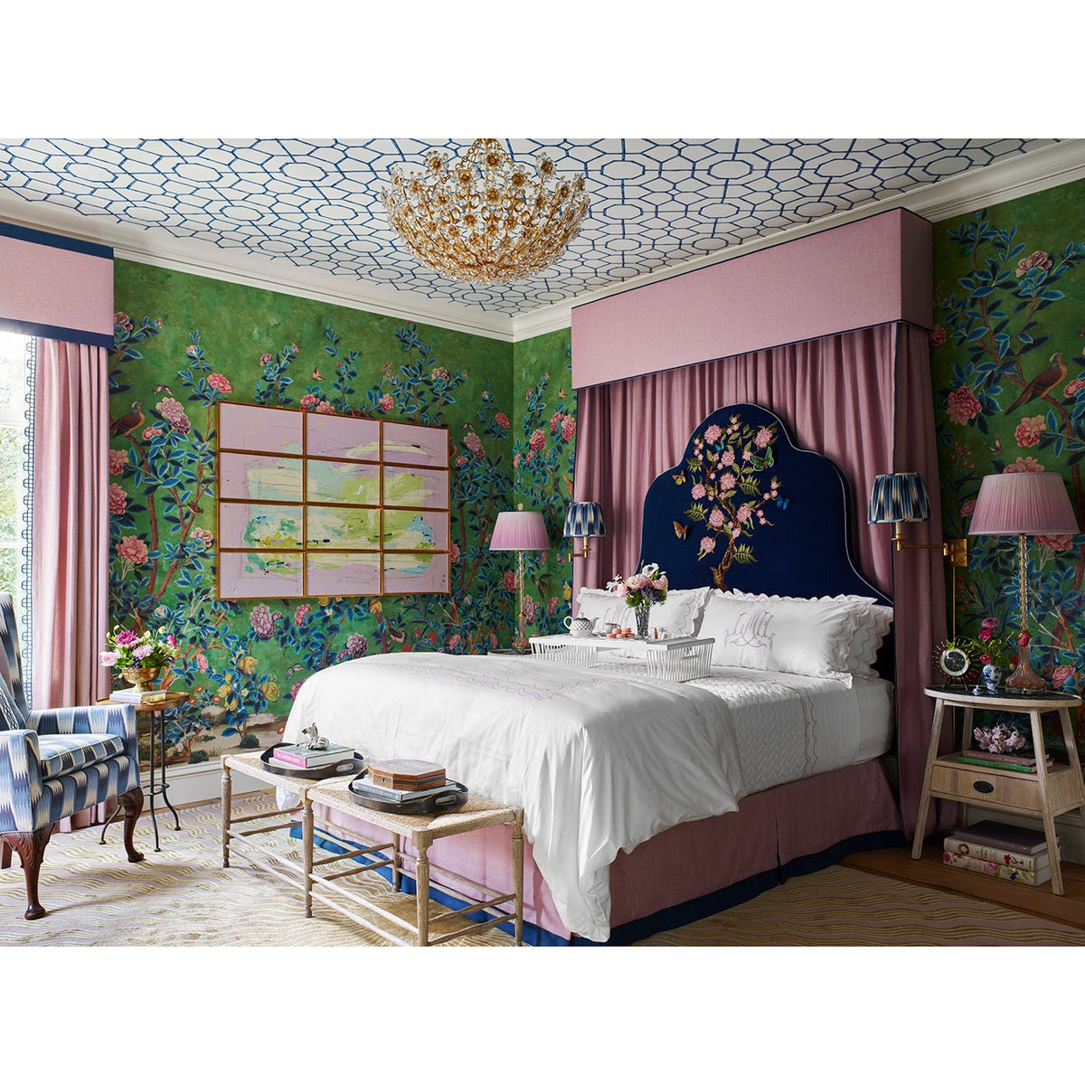 Rustic Washed Oval End Table - English Georgian America