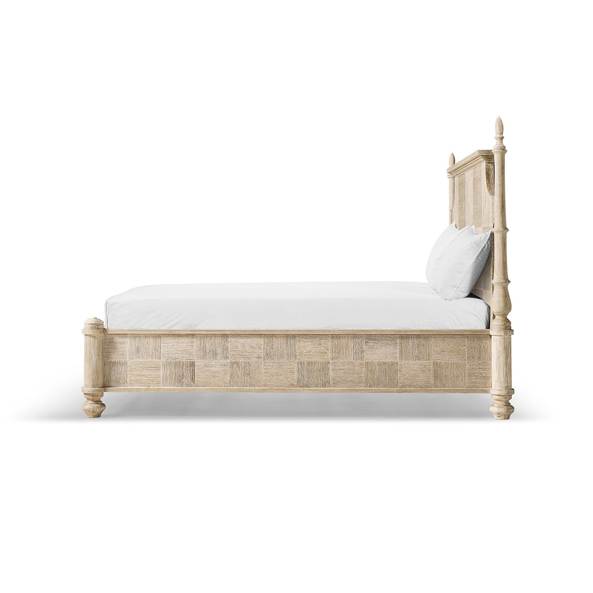 Rustic Washed Pencil Post Bed - English Georgian America