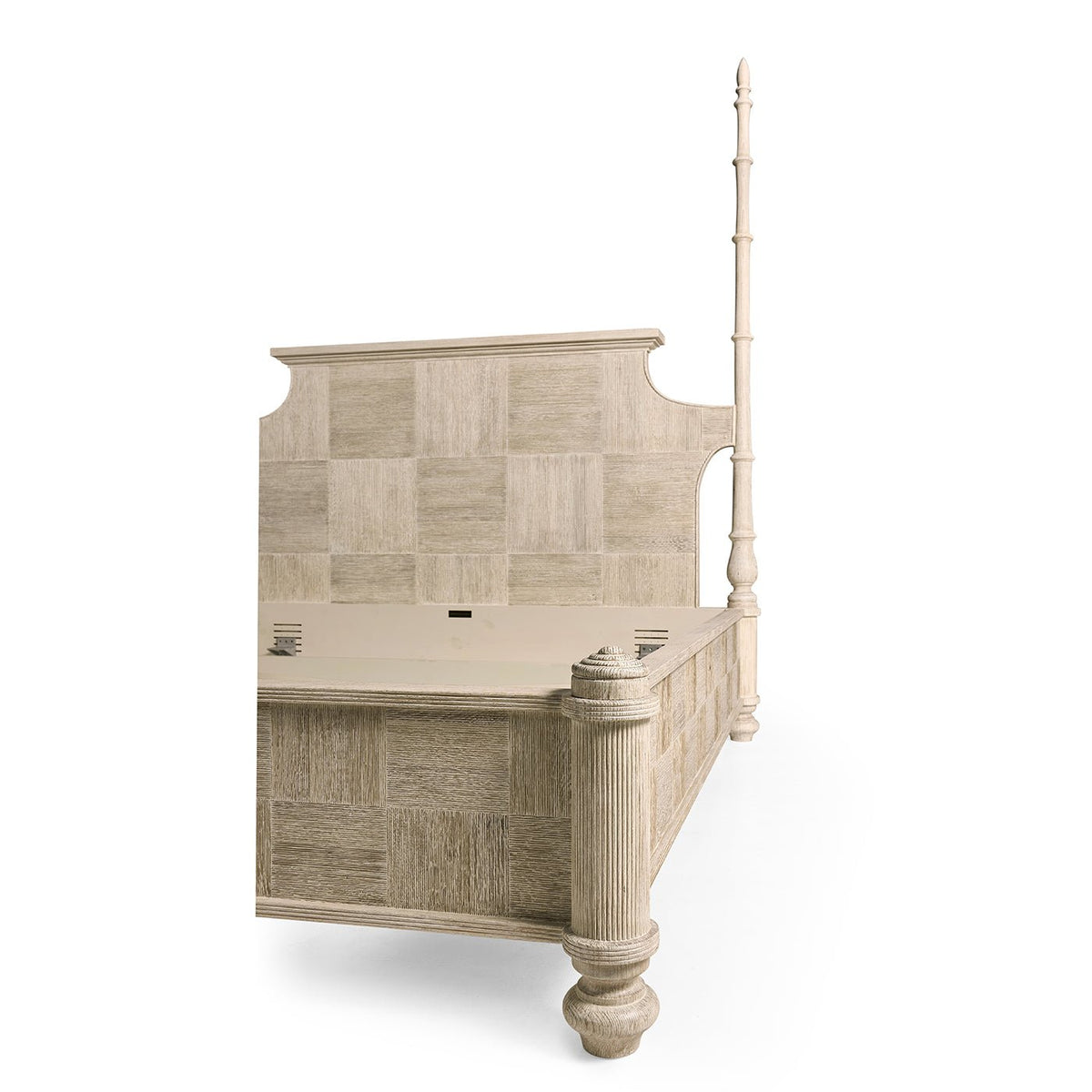 Rustic Washed Pencil Post Bed - English Georgian America