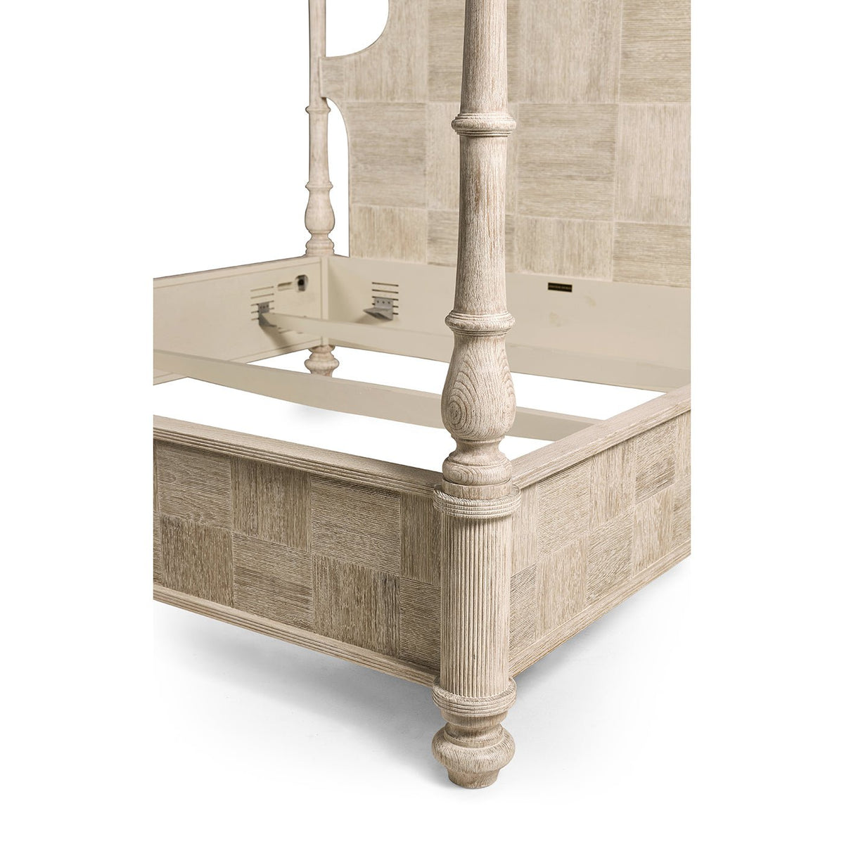 Rustic Washed Pencil Post Bed - English Georgian America