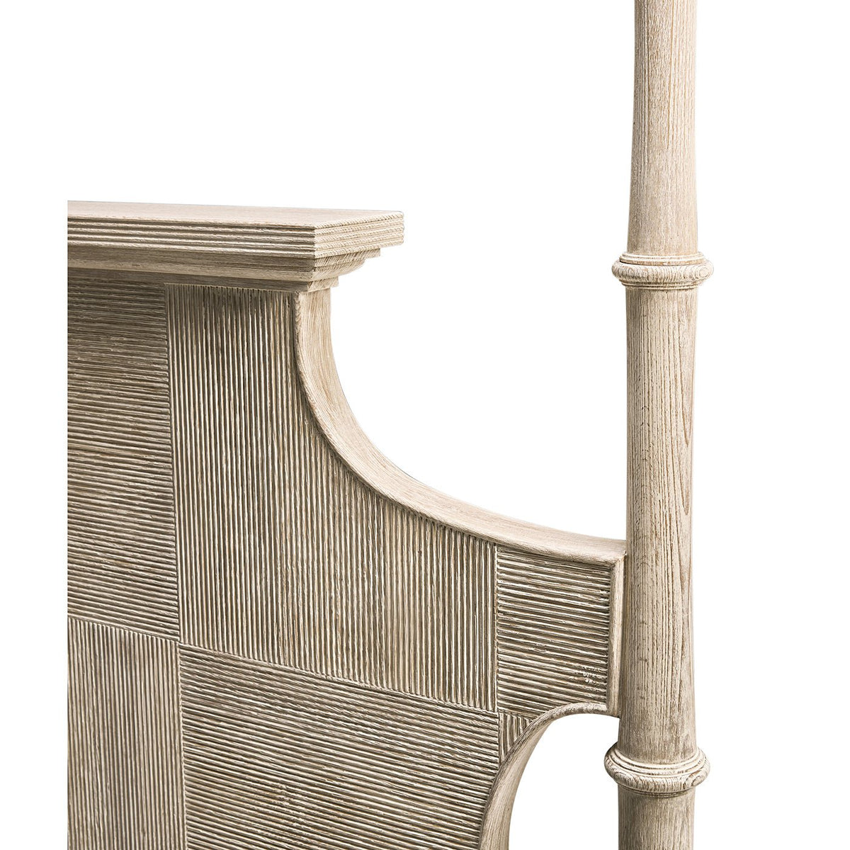 Rustic Washed Pencil Post Bed - English Georgian America