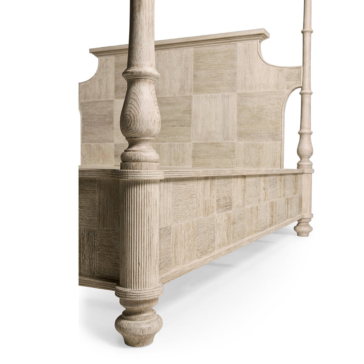 Rustic Washed Pencil Post Bed - English Georgian America