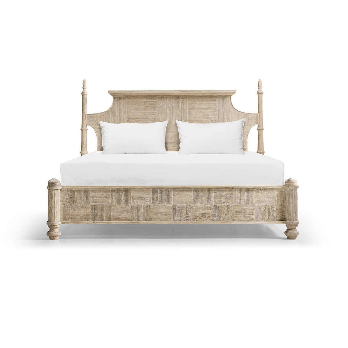 Rustic Washed Pencil Post Bed - English Georgian America