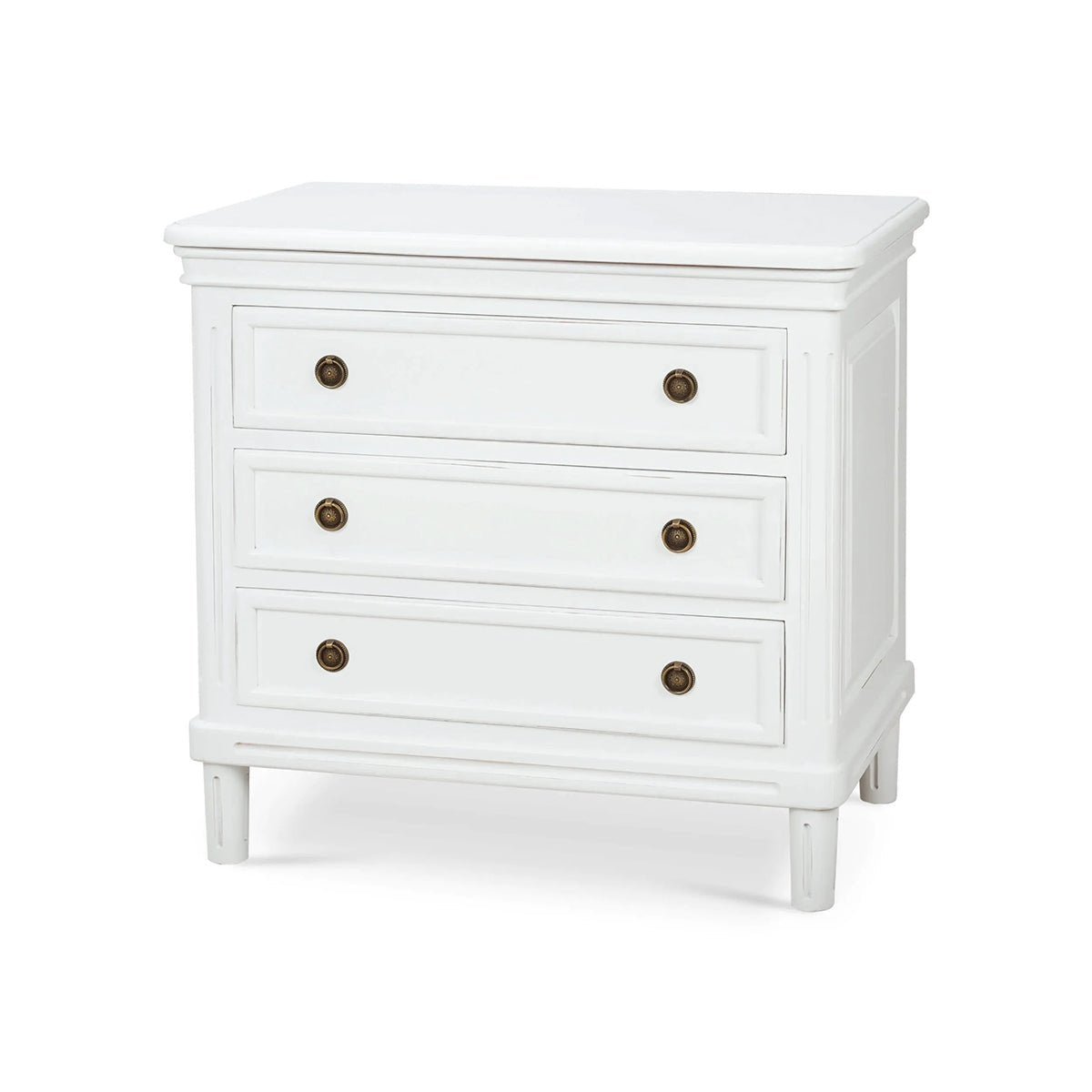 Rustic White Nightstand - English Georgian America