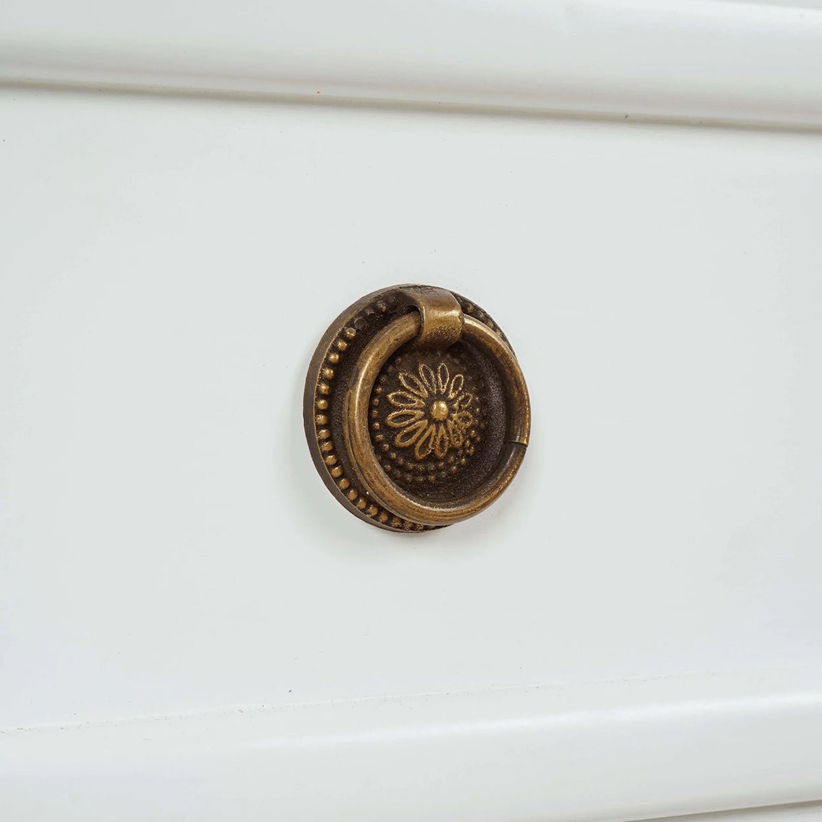 Rustic White Nightstand - English Georgian America