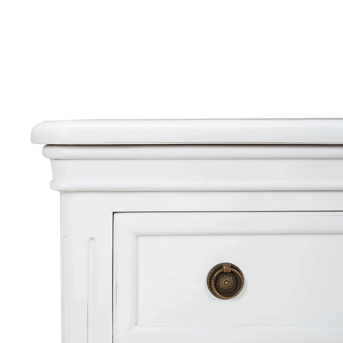 Rustic White Nightstand - English Georgian America