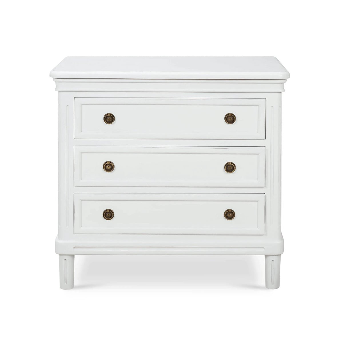 Rustic White Nightstand - English Georgian America