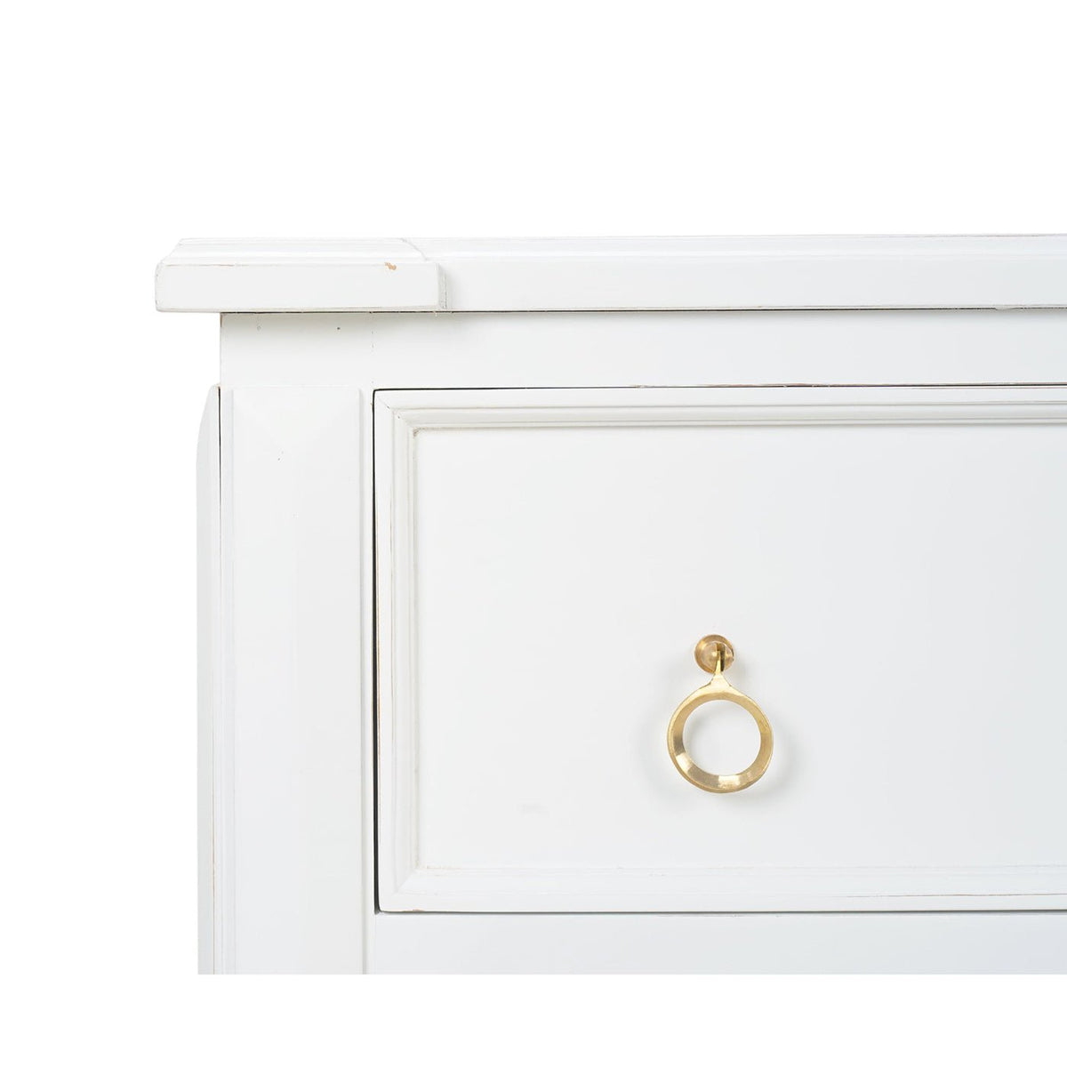 Rustic White Painted European Commode - English Georgian America