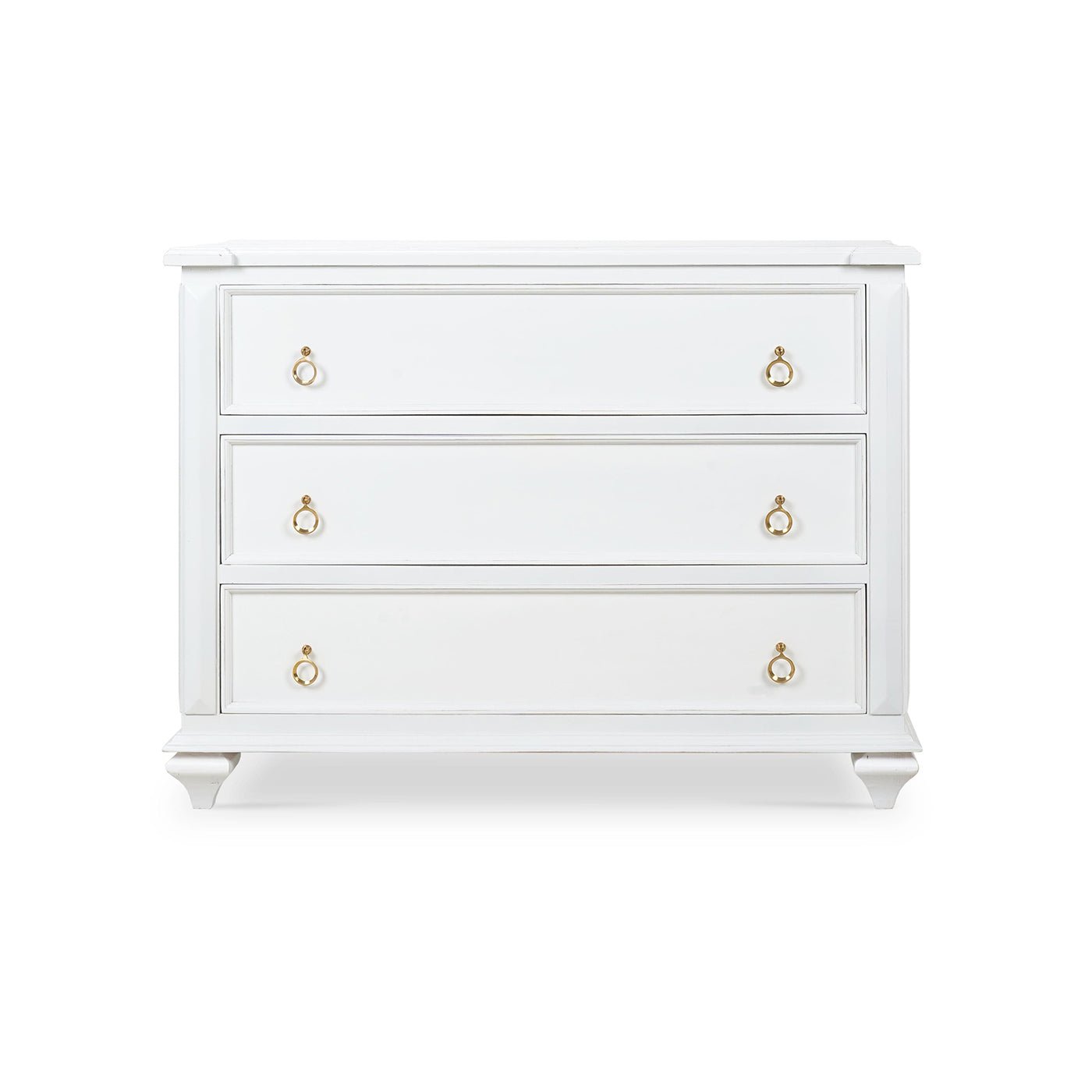 Rustic White Painted European Commode - English Georgian America