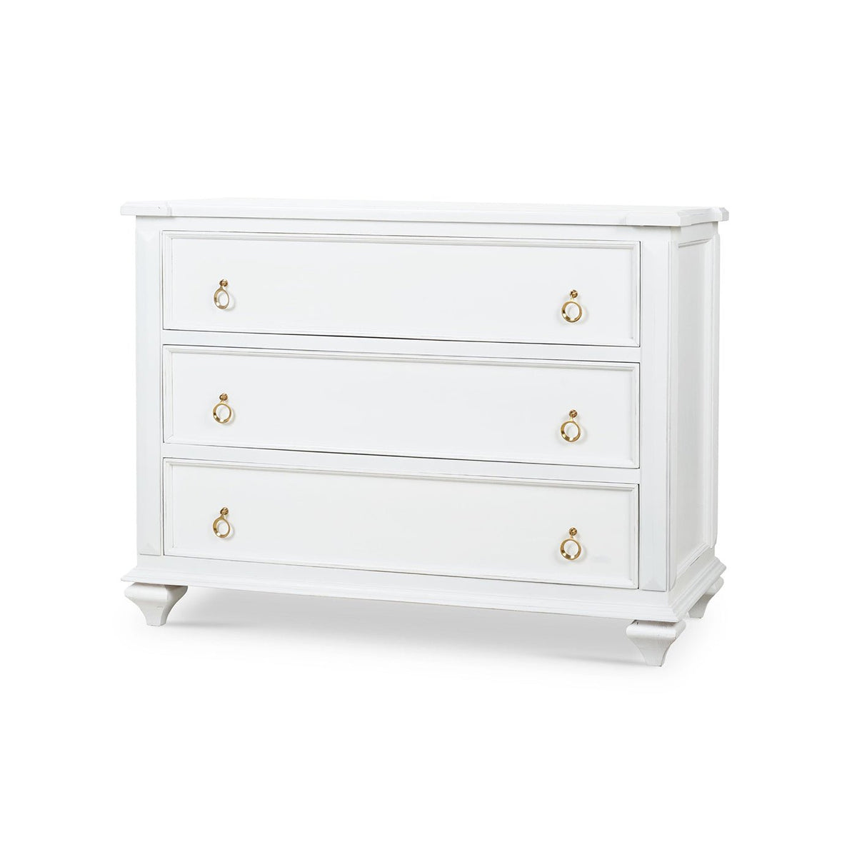 Rustic White Painted European Commode - English Georgian America