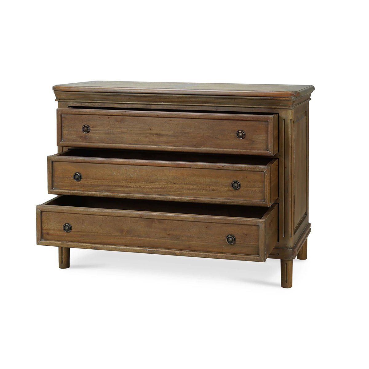 Rustic Wood Chest of Drawers - English Georgian America