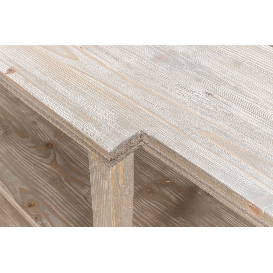 Rustic Wood Display Console - English Georgian America