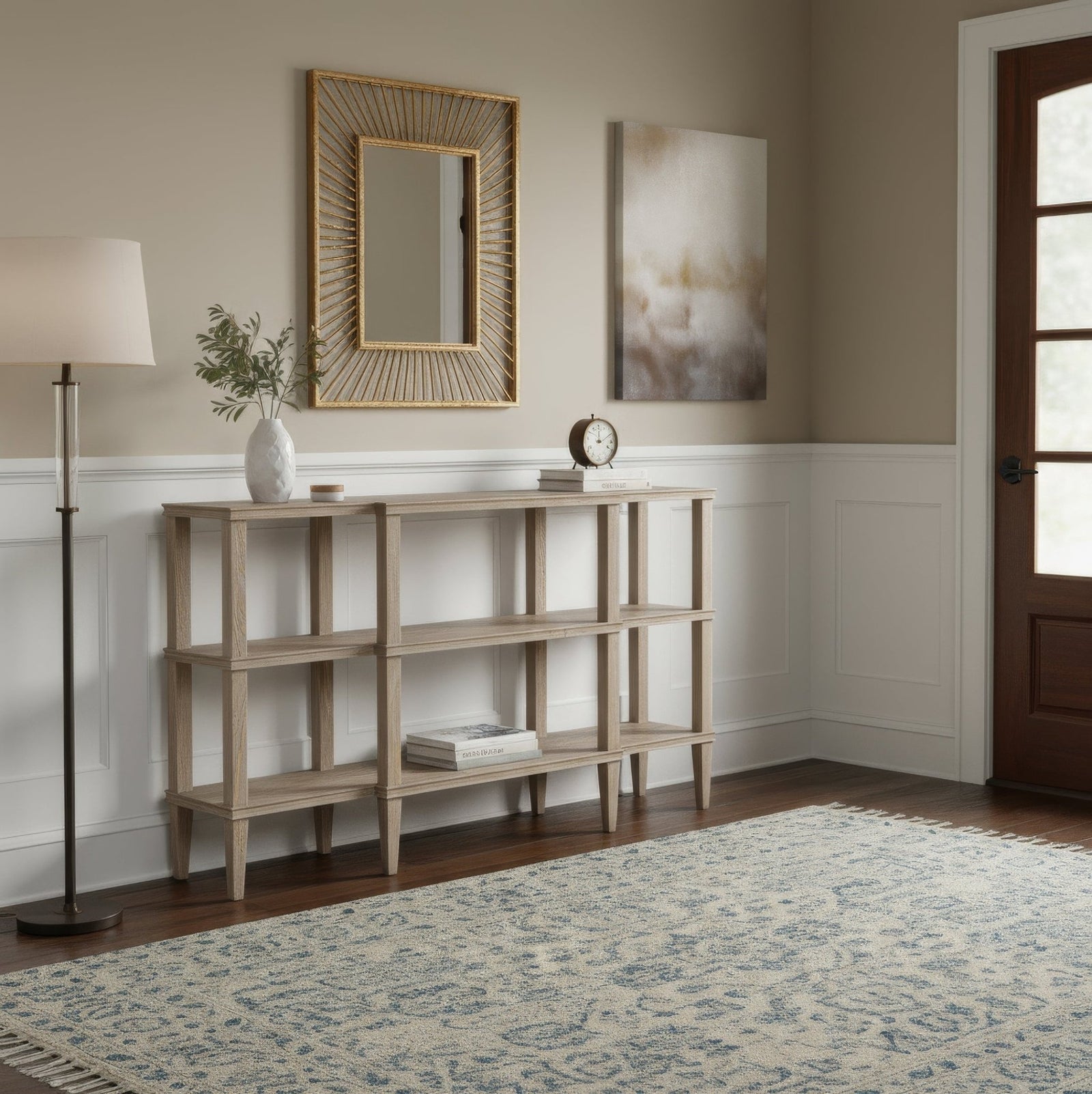 Rustic Wood Display Console - English Georgian America