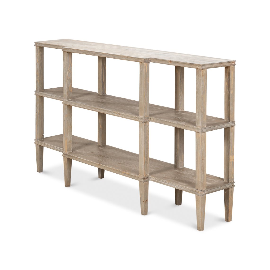 Rustic Wood Display Console - English Georgian America