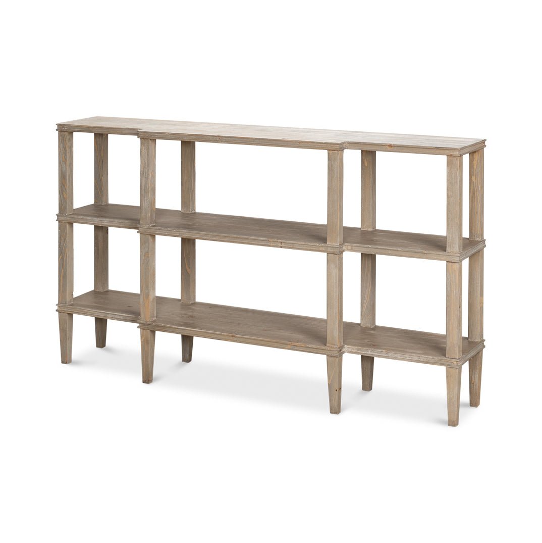 Rustic Wood Display Console - English Georgian America