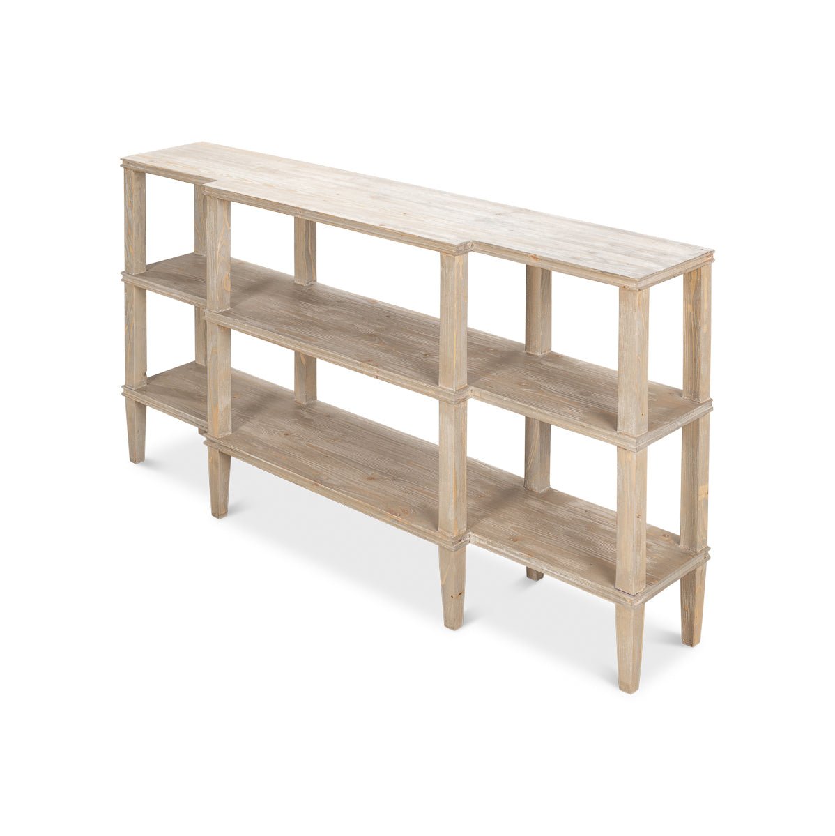 Rustic Wood Display Console - English Georgian America