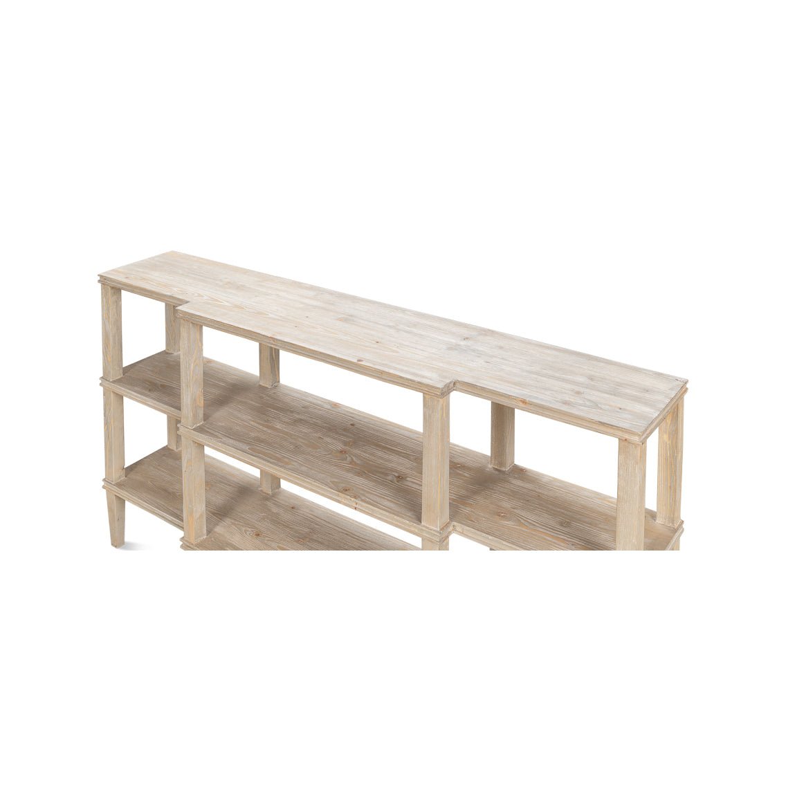 Rustic Wood Display Console - English Georgian America