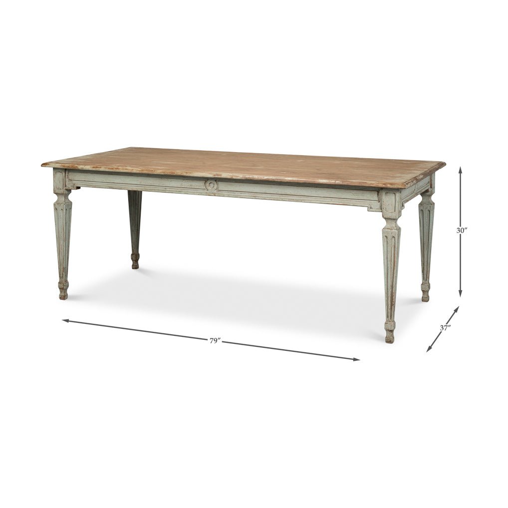 Sage French Provincial Dining Room Table - English Georgian America