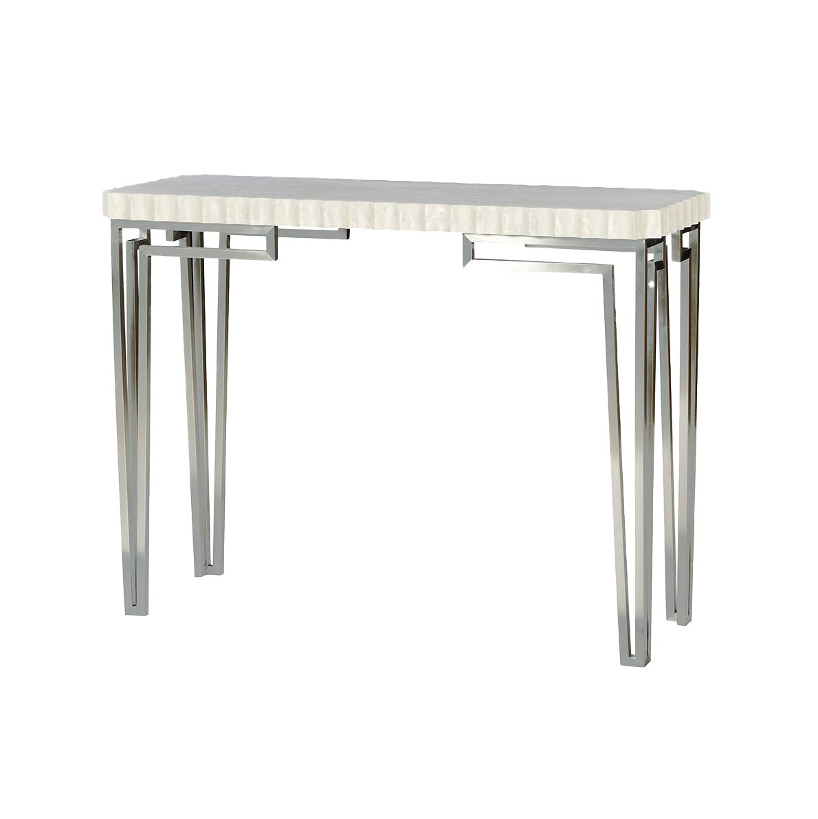 Scalloped Art Deco Console Table - English Georgian America