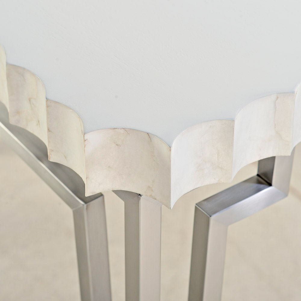 Scalloped Art Deco Console Table - English Georgian America